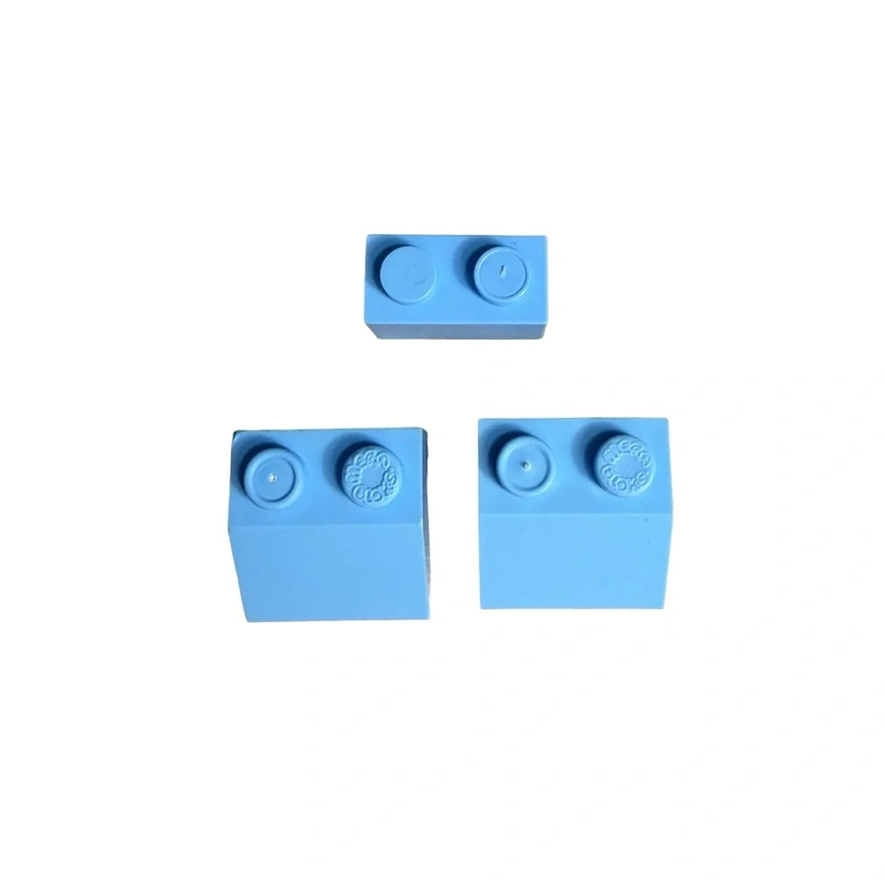 Vintage 80s Mega Bloks Pastel Bricks Lot 30 Pieces Character Face Block Rare